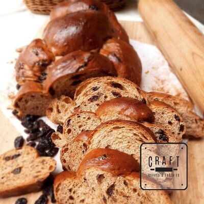 Cinnamon-Raisin Challah Loaf