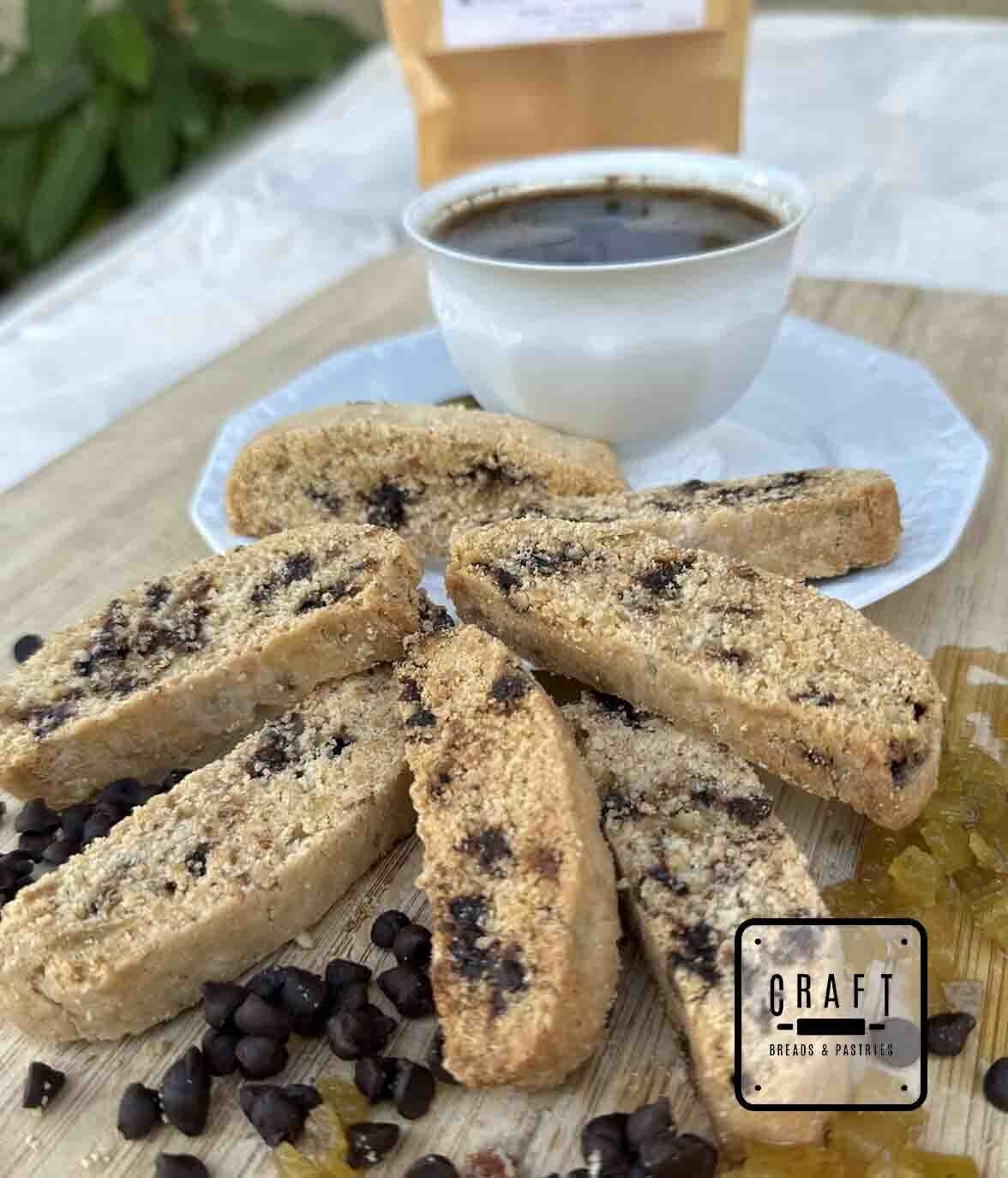 Chocolate Chip-Pomelo Biscotti