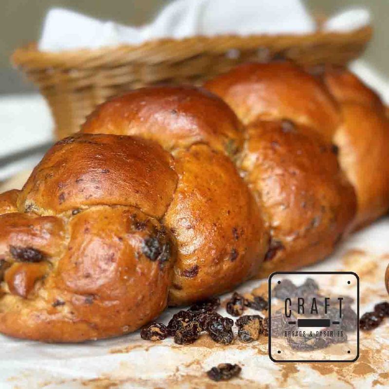 Cinnamon-Raisin Challah Loaf