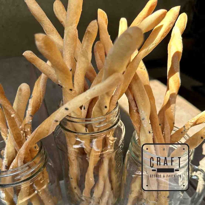 Black &amp; White Sesame Grissini