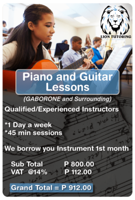 ​Piano and Guitar Lessons