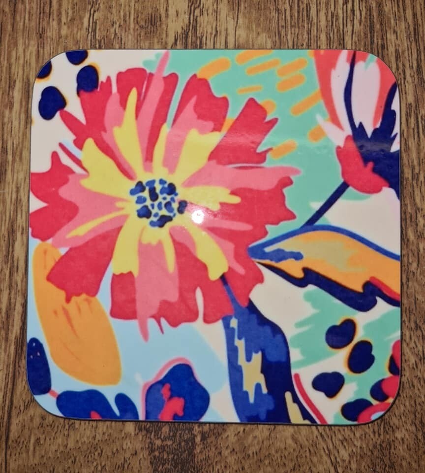 Colour Splash Floral Coasters