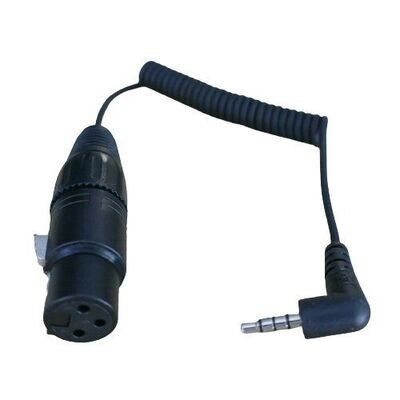 KA 600i MKE600 short coiled mic cable XLR3F to 4pole iphone and iPad jack