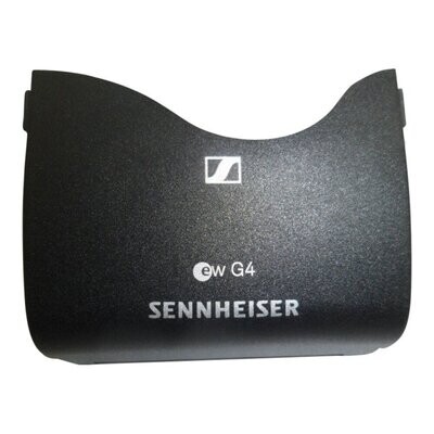 Black Sennheiser bodypack battery panel flap with printed EW G4 denotation