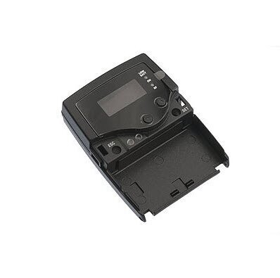 Sennheiser top front and rear bodypack housing sections with clear screen cover on a white background