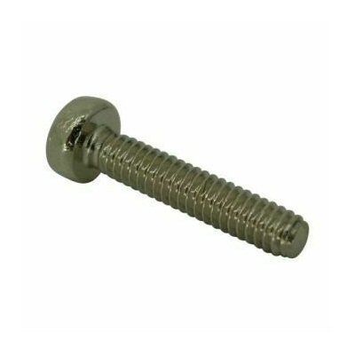 Long cheese head screw on a white background