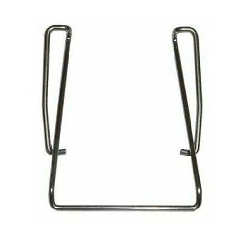 Folded steel wire belt clip with shaped ends for spring fit attachment to a Sennheiser bodypack on …