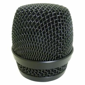 Sennheiser Black wire mesh microphone basket on a white background 