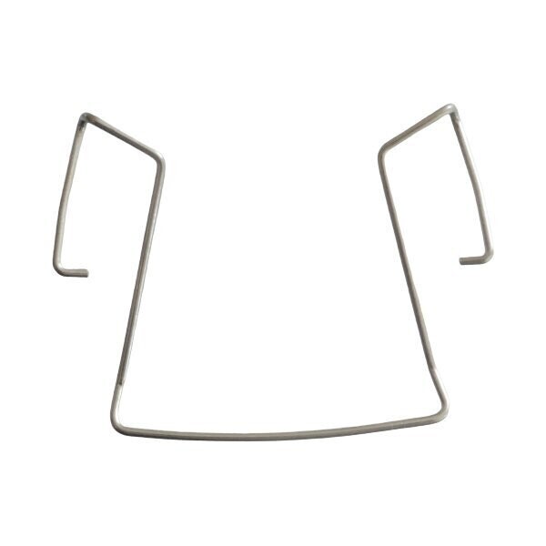 U shaped metal wire beltclip with hooked sprung ends for fitting to back of a Sennheiser SK5212 bodypack on white background 