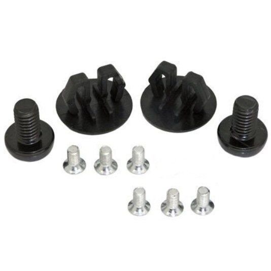 EW100 G3 & G4 Mounting set with Screws and plastic caps Sennheiser Mounting Set part 592442 comprising of 10 pieces, 2 black caps, 6 nickel and 2 black screws for a rack mount kit