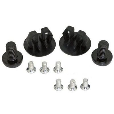 EW100 G3 & G4 Mounting set with Screws and plastic caps Sennheiser Mounting Set part 592442 comprising of 10 pieces, 2 black caps, 6 nickel and 2 black screws for a rack mount kit