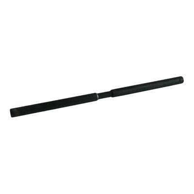 Sennheiser Black tapered metal axle shaft with chamfered centre on a white background  