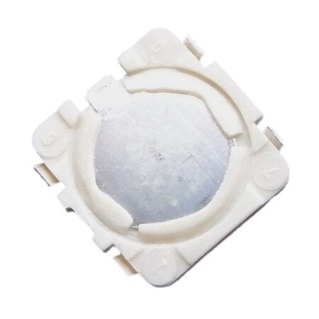 G2 G3 G4 Bodypack SMD Tactile Switch White squareish surface mount device with dome top switch surface on a white background