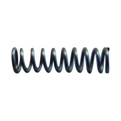 Spring for G3 Bodypack Battery Cover latches Sennheiser Horizontal short small coiled metal spring on a white background