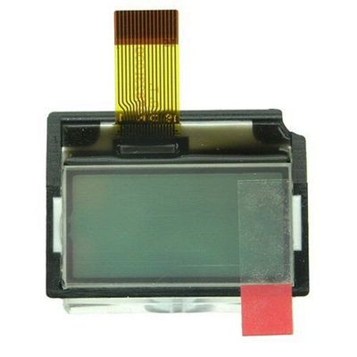 Sennheiser small LCD screen with flat cable exiting from top of module and a red pull-tag for a scr…