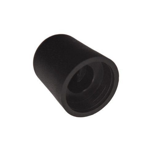 Sennheiser Black molded hard plastic tapered cylindrical style hollow knob for a rotary IEM level pot on a white background