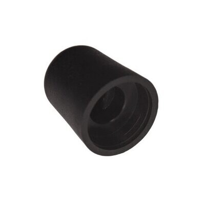 Sennheiser Black molded hard plastic tapered cylindrical style hollow knob for a rotary IEM level pot on a white background
