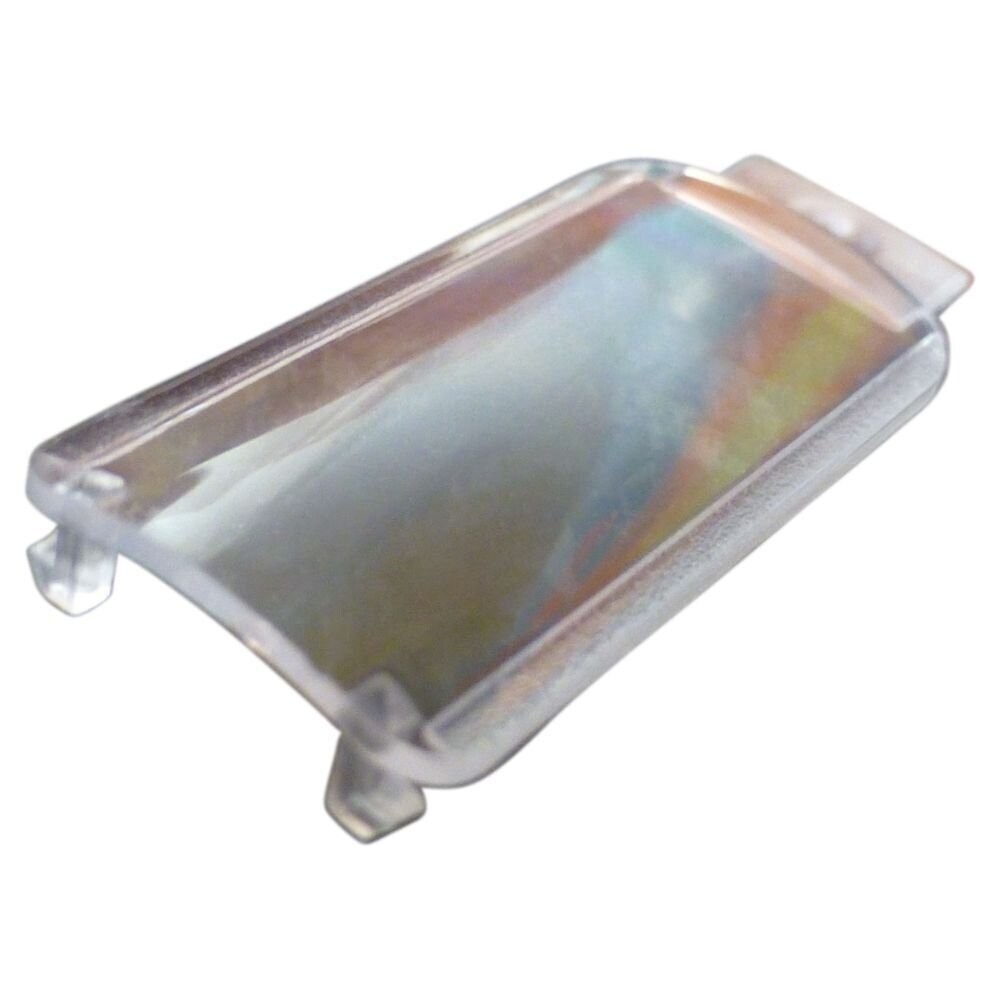 Sennheiser curved elongated transparent screen cover with side locating lugs for SKM5200 on a white background 