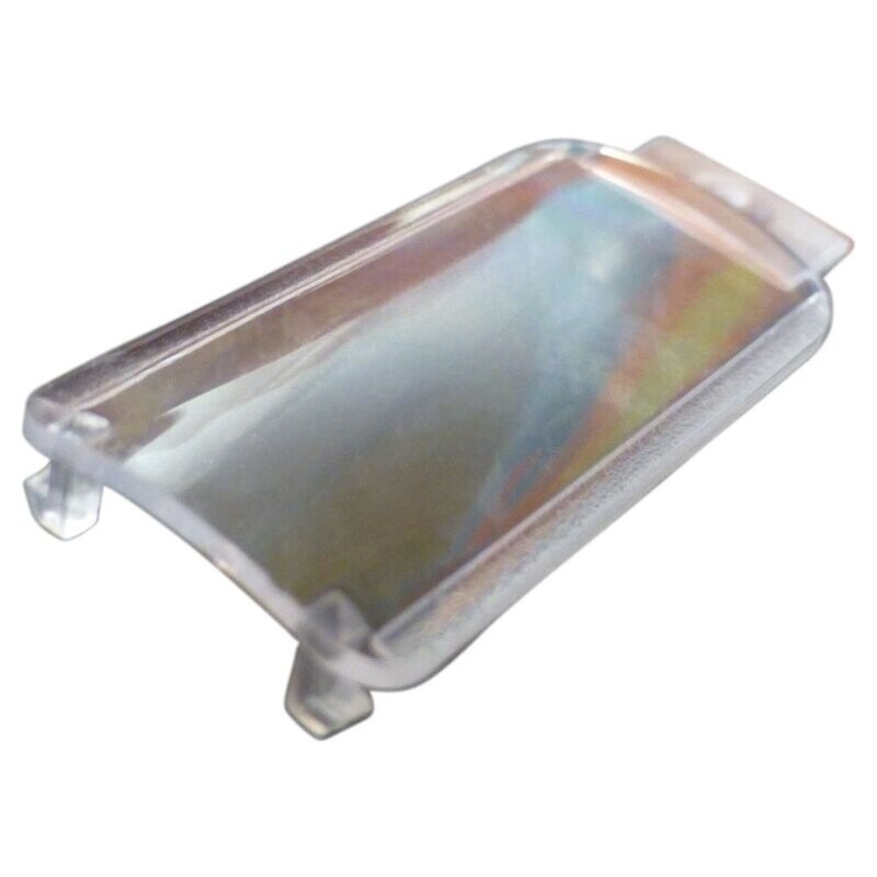 Sennheiser curved elongated transparent screen cover with side locating lugs for SKM5200 on a white background 