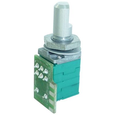 EK IEM G4 and EK300 G3 IEM Rotary Volume pot Sennheiser rotary control pot with a green casing and a round metal shaft with locking ring part number 535883