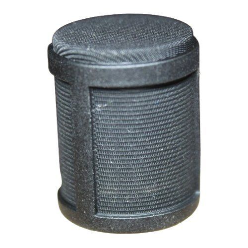 Sennheiser Black cylindrical barrel shape mic MKE40 windscreen on a white background