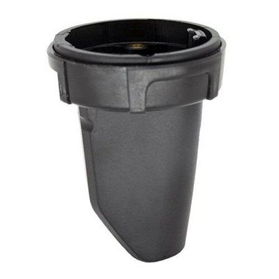 SKM G3 G4 and SKM 2000 Antenna cover panel Sennheiser black round collet with ring with a hollow wedge base for an antenna cover on a white background