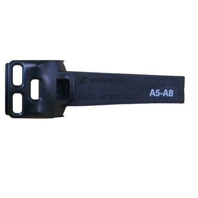 Sennheiser saw shaped Black antenna cover with 3 cut-outs at one end and screen printed A5-A8 for the frequency band
