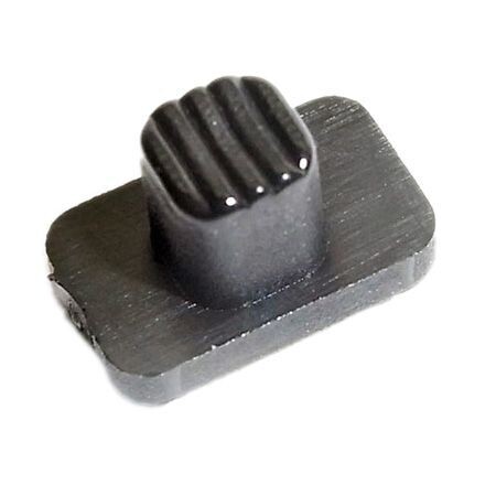 Slide Switch Cover for G3 bodypacks Sennheiser Black molded slide switch with grooved top face part 593932 shown on a white background