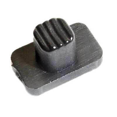 Sennheiser Black molded slide switch with grooved top face part 593932 shown on a white background