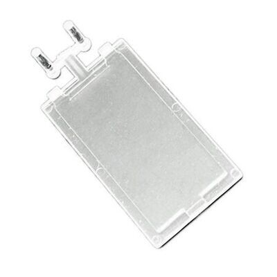 Translucent plastic screen with fitting locaters on one end extending like an antenna on a white background