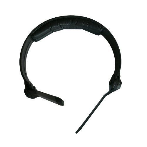 Sennheiser HD25 black headband in profile with capsule rest arms fixed and rotated on one side on a white background 