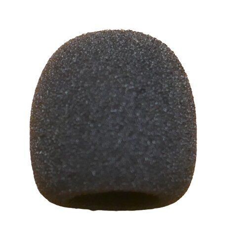 Dome shaped Sennheiser small black Foam Windshield for e908 microphone with hollow centre and round hole to fit over capsule