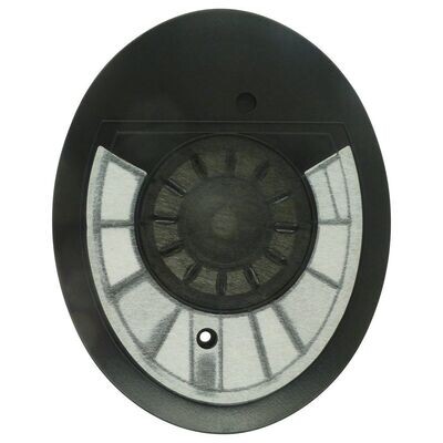 Front view of an oval black plastic housing containing Sennheiser HD280 loudspeaker unit part number 515291