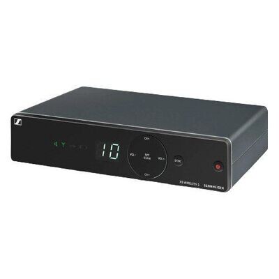 EM-XSW 1-GB Diversity Receiver (606 MHz to 630 MHz) (SPECIAL OFFER / 1 ONLY) Sennheiser wireless mic receiver unit half rack width black grey display reads "10" on a white bac…