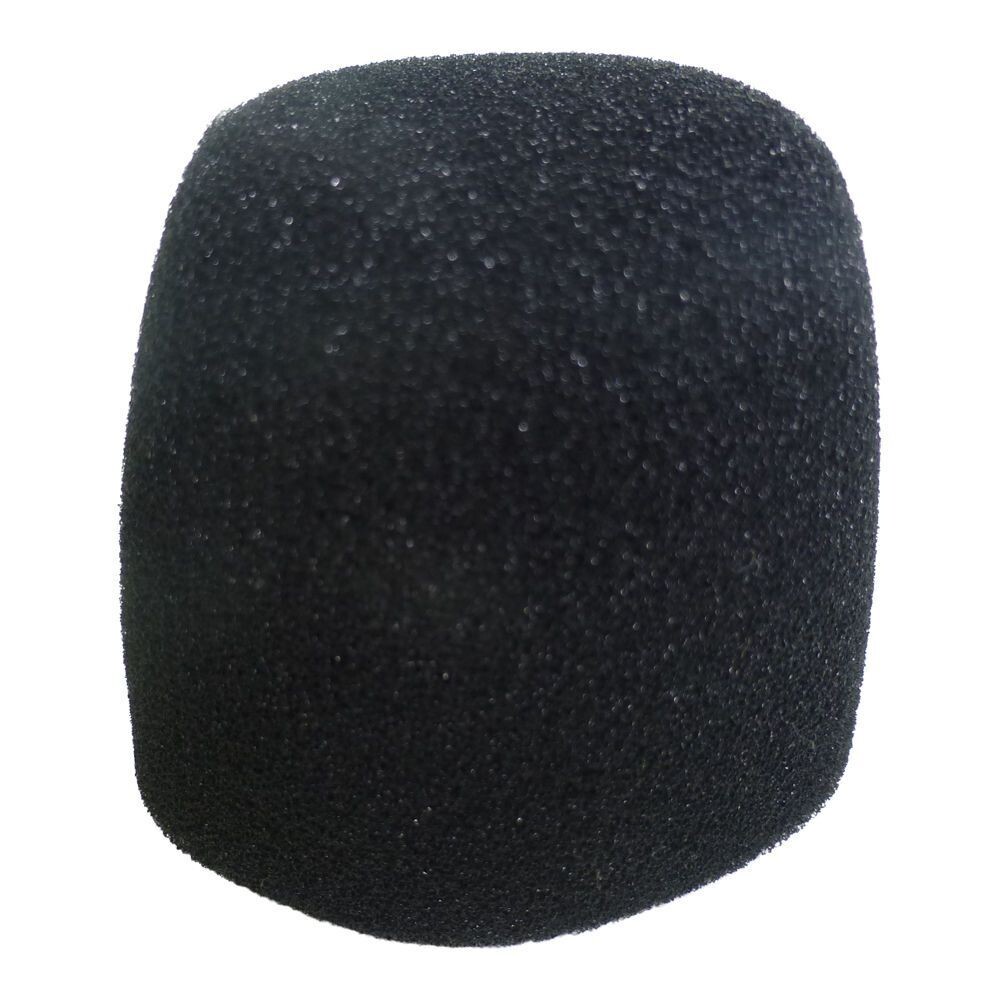 Black mic foam for inside the mic basket of an E835 microphone shown against a white background 