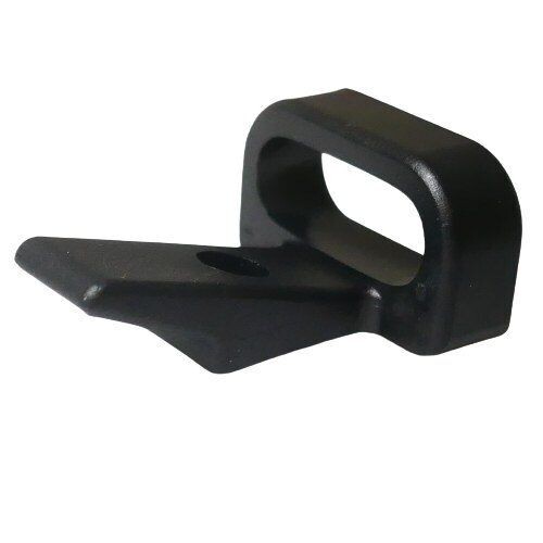 Sennheiser mic cable molded hooped strain relief fitting for MZS20 suspension on a white background