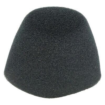 Sennheiser black cone shaped internal mic foam on a white background