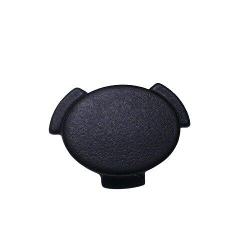 Sennheiser black Dome shaped cap Lock knobs with three equal flange sections on outer edge on a white background
