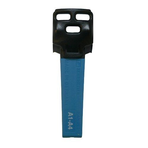 Sennheiser Front view of a blue antenna cover with a black fitting and marked A1-A4 part number 575262 for SKM 6000 mic 