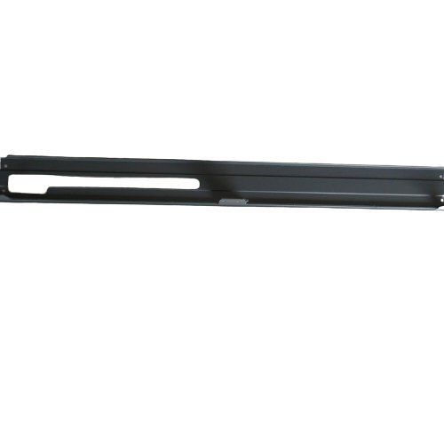 Long Thin black equipment panel with cutout on a white background 