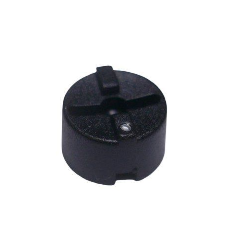 Sennheiser Round black knob switch cover part 048979 shown against a white back ground