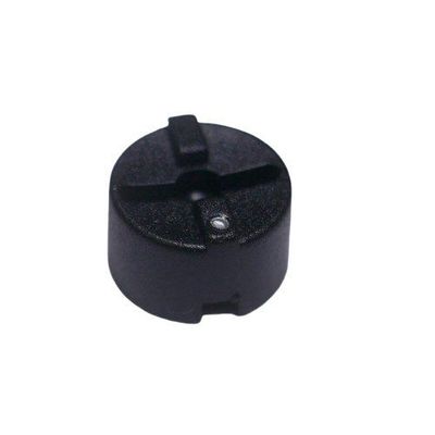 Sennheiser Round black knob switch cover part 048979 shown against a white back ground