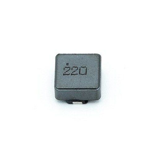 Black SMD Inductor componentwith the value 220 printed in bold on it's top