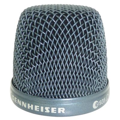 Top section of a black Sennheiser mic basket e935 part 538279 shown against a white background 