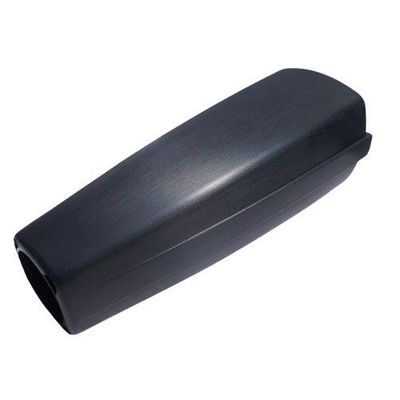 Black tapered rectangular hollow shaped microphone housing  for a Sennheiser MD421 Microphone on a white background