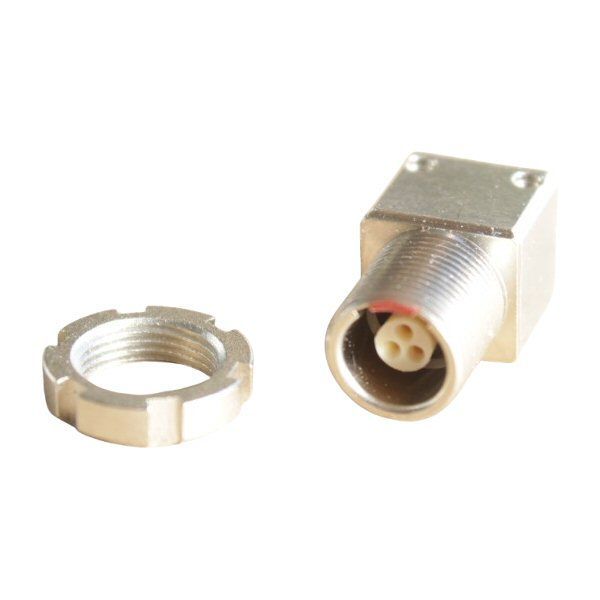 Sennheiser metal Lemo audio socket 3pin with 3 with a threaded section and slotted locking washer for panel mount part 570606