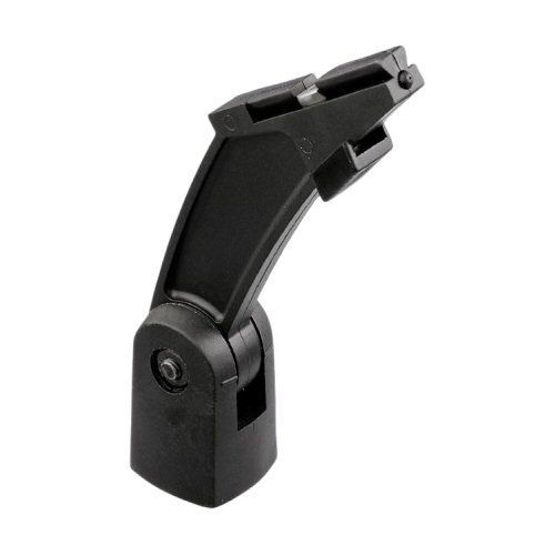 Black mic clip for Sennheiser MD421 microphone with mic stand adapter and slide on plate part 576103