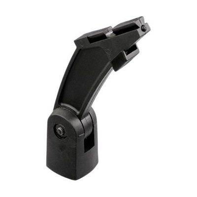 Black mic clip for Sennheiser MD421 microphone with mic stand adapter and slide on plate part 576103