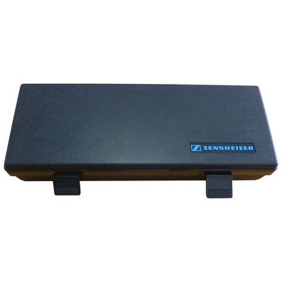 Plastic case with foam cut-out for MD 441 microphones Black plastic case with Sennheiser Logo and open plastic latches for MD441 microphone part number 5…
