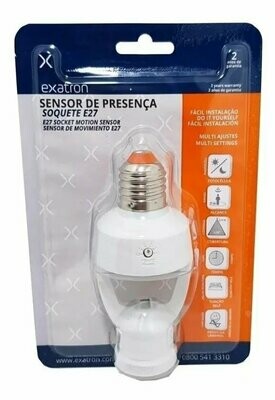 SENSOR DE PRESENÇA SOQUETE E27 - EXATRON